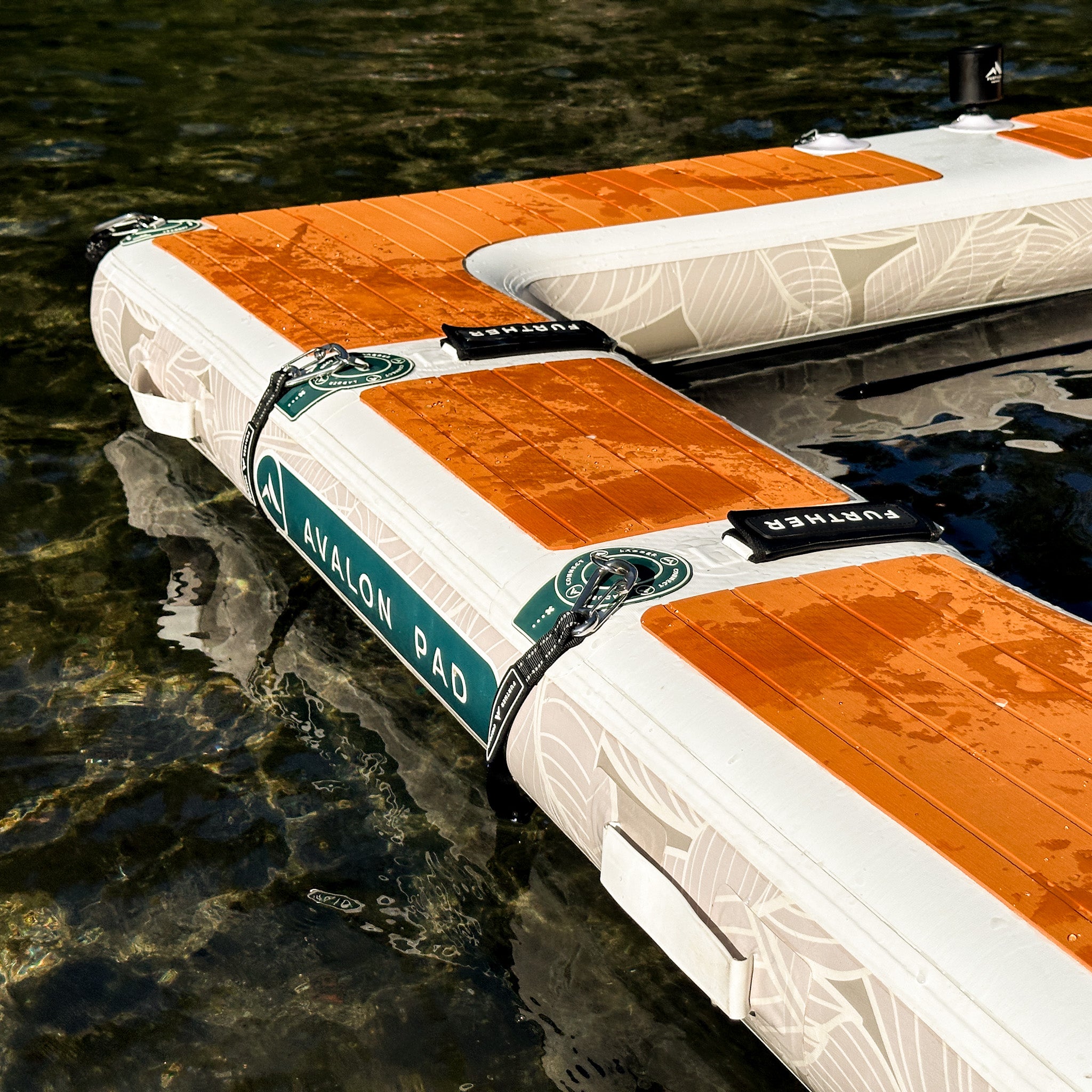 Avalon Pad Inflatable Mesh Water Hammock Hangout Deck Aqua Lounge River Sunchill