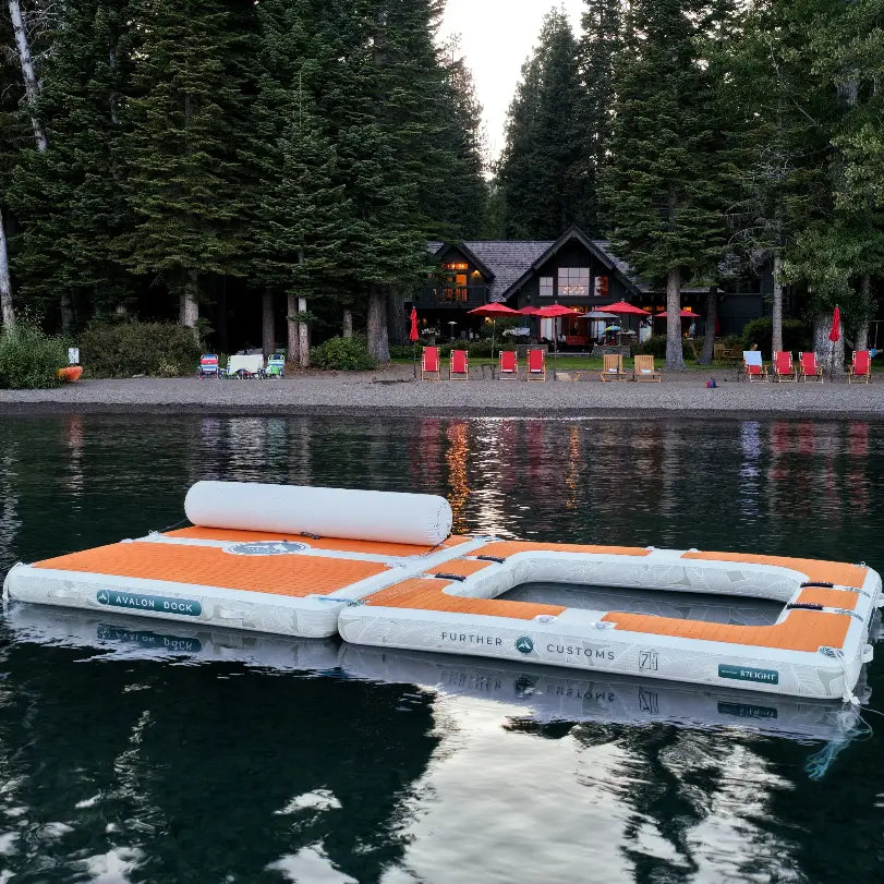 Further Customs 778 Avalon Dock Inflatable Swim Platform Hammock Lake Tahoe Dippin Dock