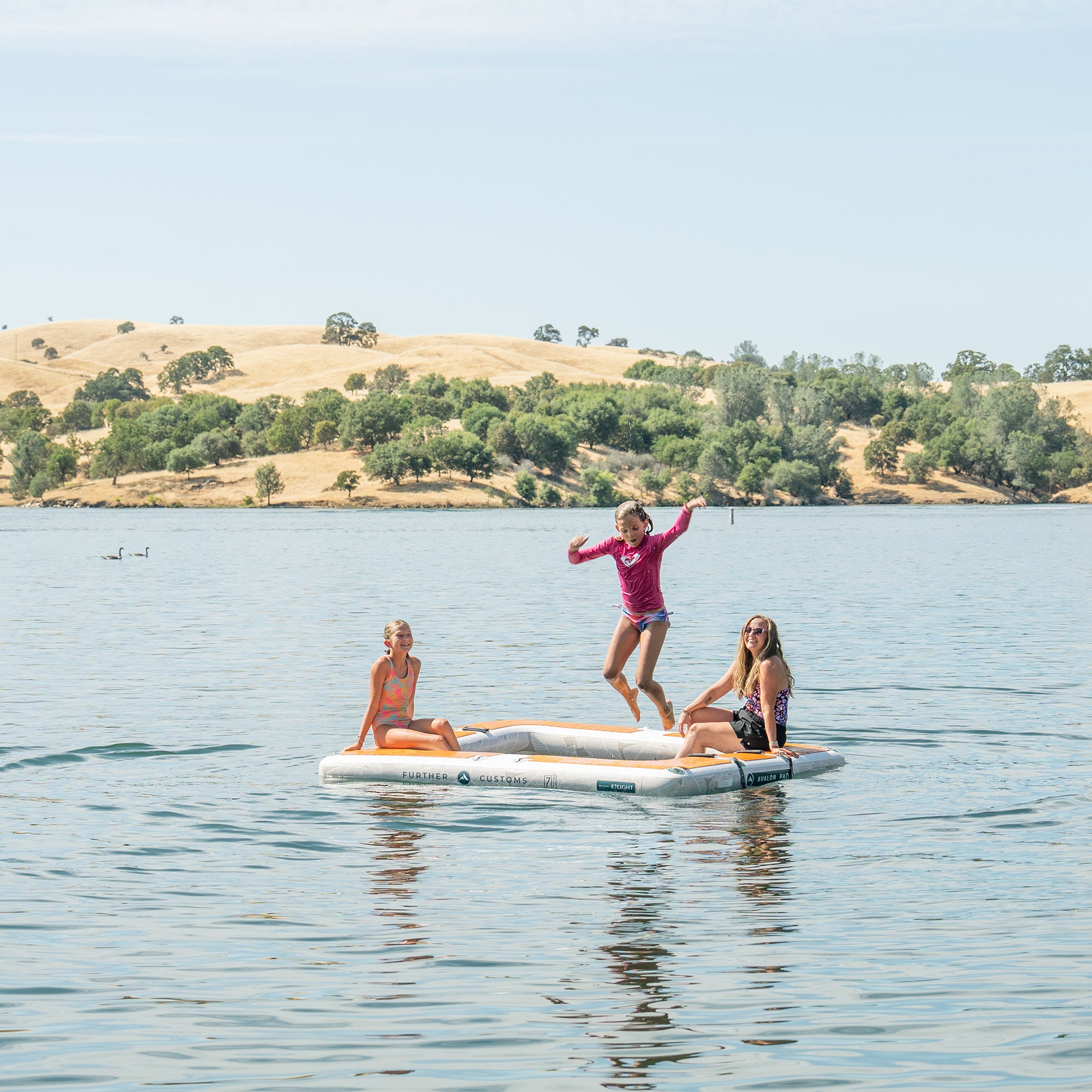 Further Customs 878 Avalon Pad Mesh Water Hammock Sun Lounge Chill Deck Inflatable Hangout Aquadock