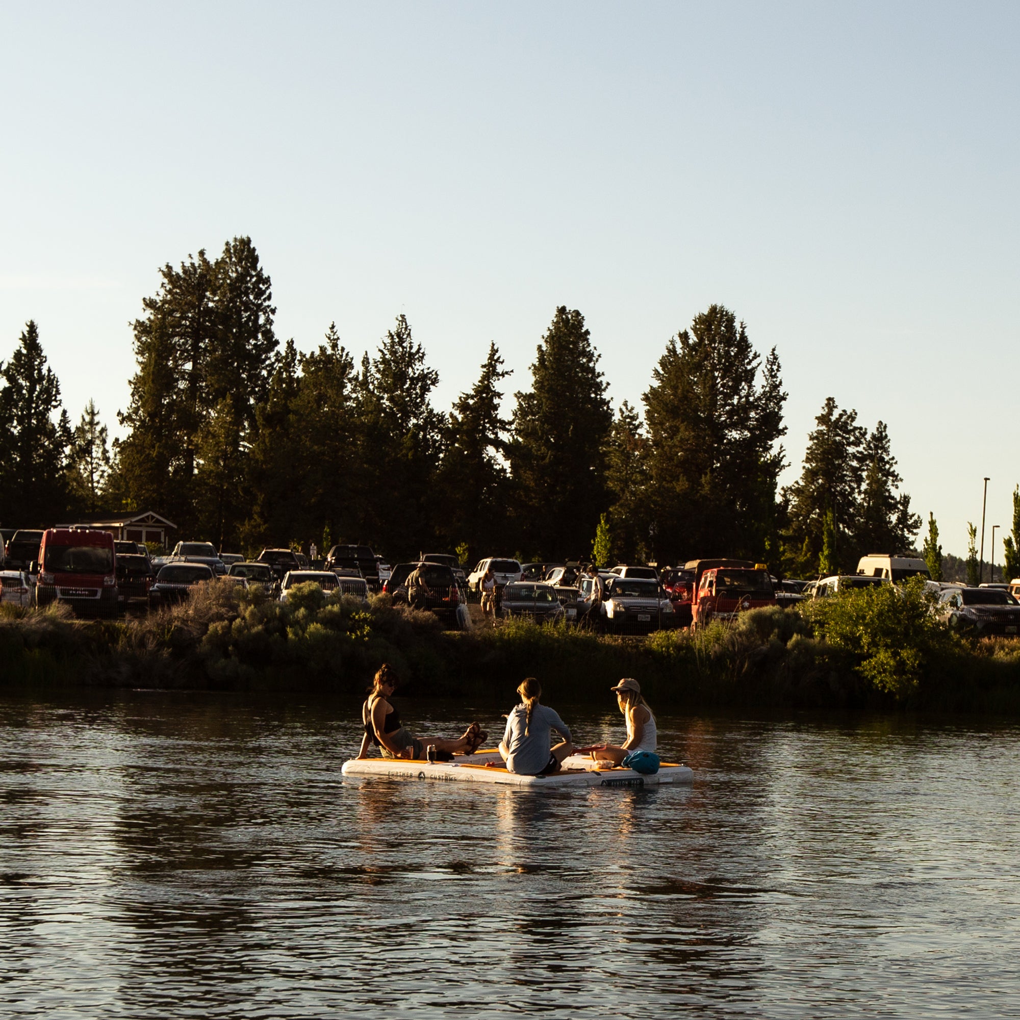 Further Customs 878 Avalon Pad Water Hammock Floating Swim Platform Lounge 778 Avalon Inflatable Dock popup pop up Deck Relax in Sun and Chill in Best for Boaters Deschutes River Bend Oregon Float
