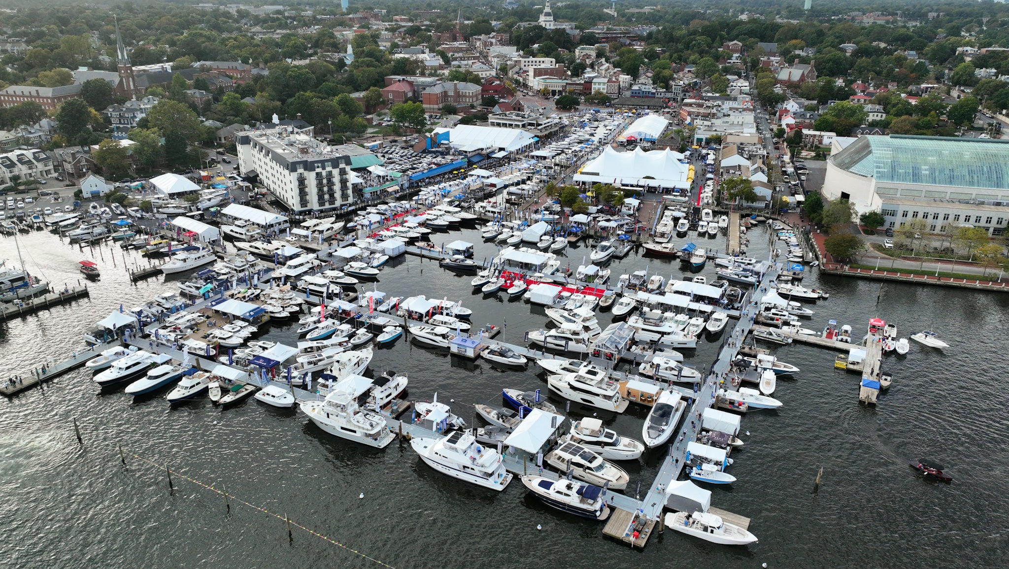 Further Customs Annapolis Sailboat Sail Boat Show Downtown Maryland City Docks Ego Alley Powerboat Power
