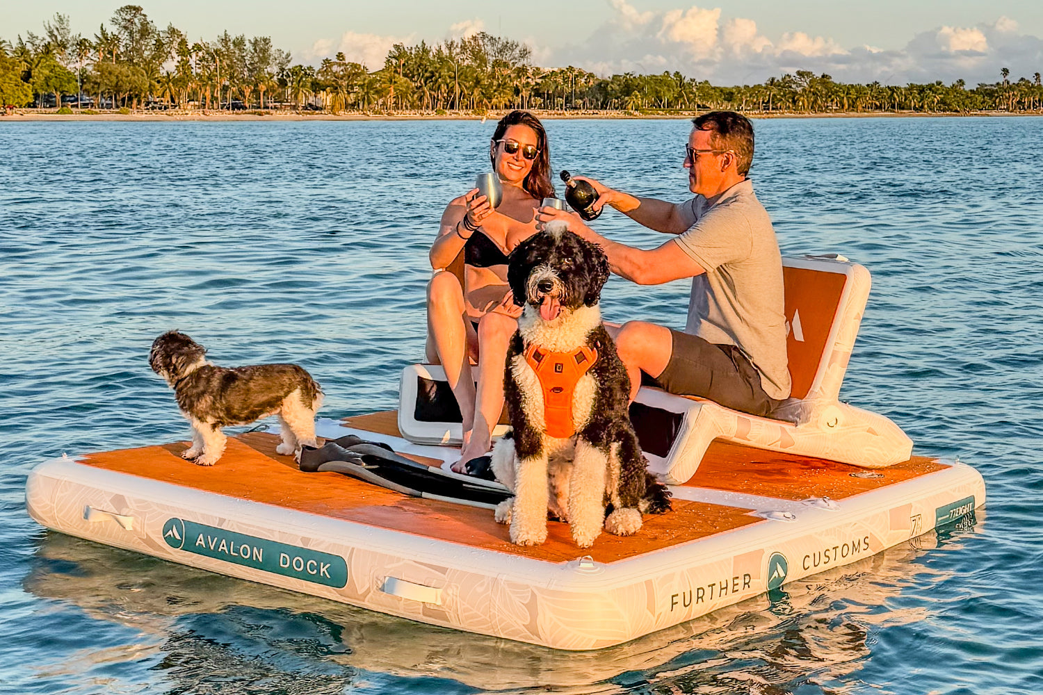 Further Customs Avalon Deck Swim up Floating Popup Dock Best River Float