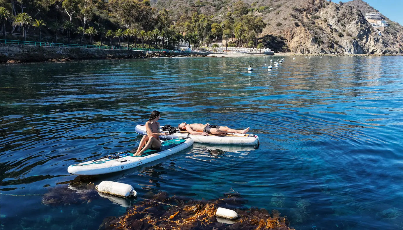 Further Customs Catalina Island Descanso Beach Inflatable Paddleboard Rentals Slider