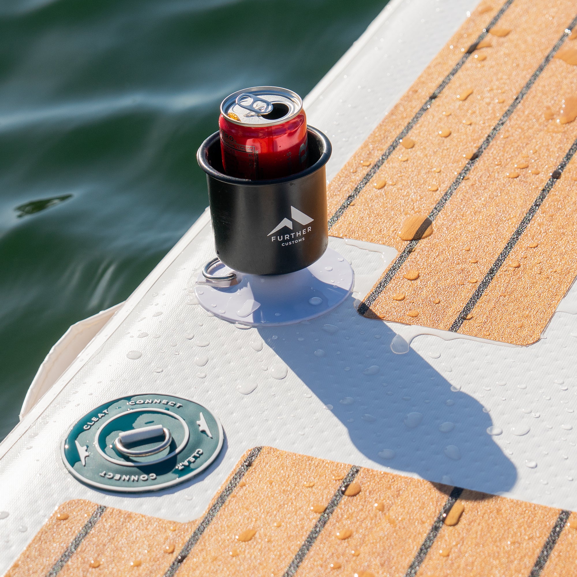 Further Customs Dippin Dock Aquadock Aqua Dock Inflatable Dock Platform Cup Holders