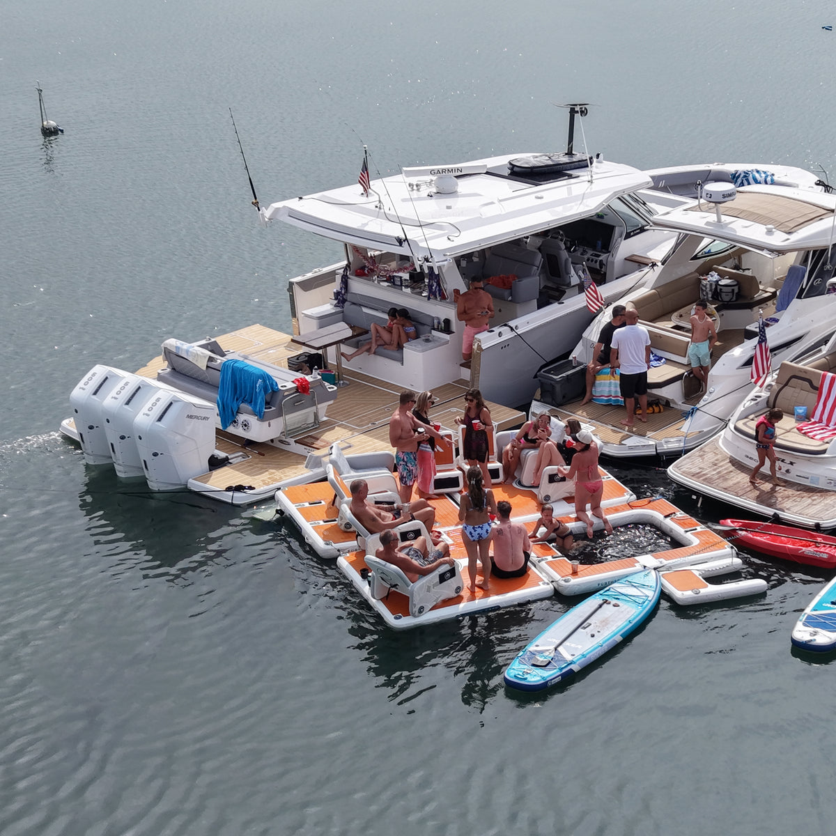 Further Customs Inflatable Docks Floating Swim Platforms Dippin Dock Aqua