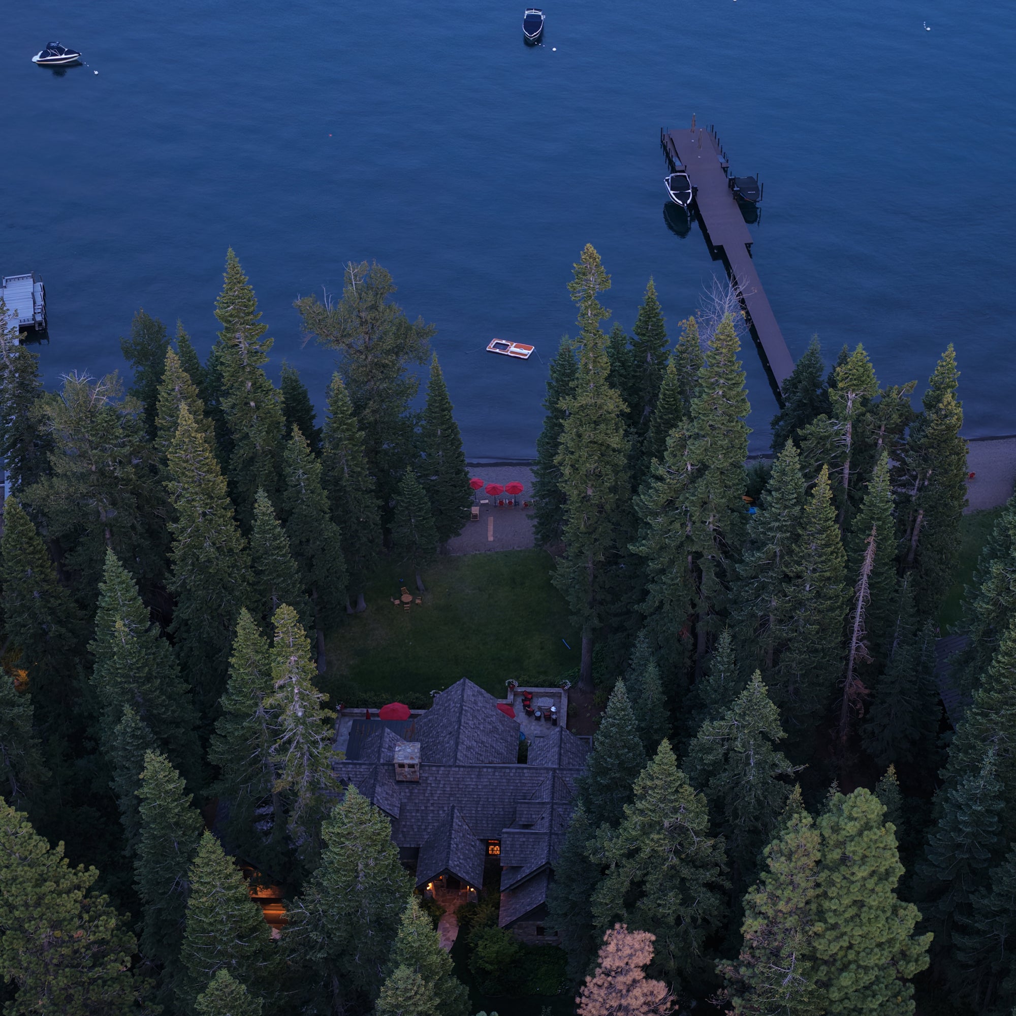 Further Customs Dippin Dock Inflatable Swim Platform Floating Barge Lake Tahoe Homewood Water Hammock