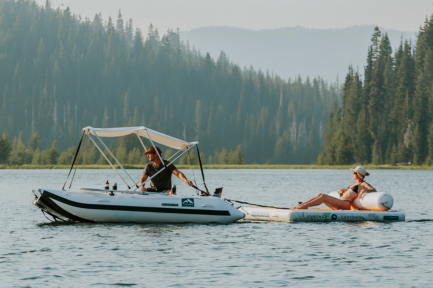 Further Customs 778 Avalon Inflatable Dock Swim Platform Swimstep PopUP Floatable Deck Freshwater Lake Swim Up PopUp Dock Hangout Laguna 330 Catamaran