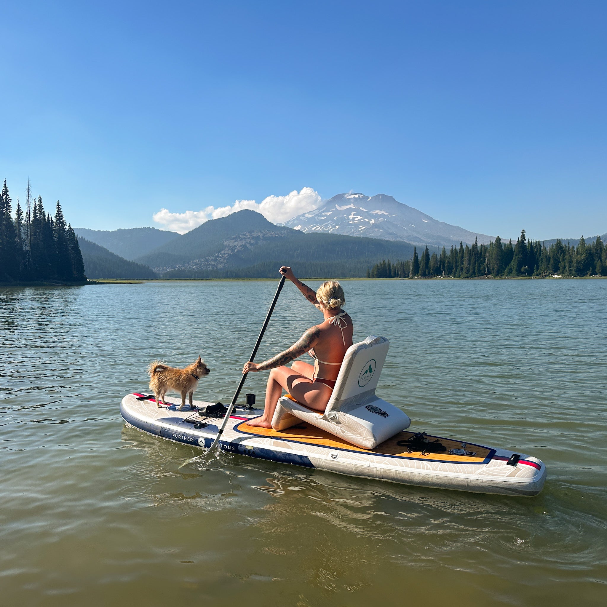 Further Customs Inflatable Skipper Seat Best Chair for SUP Paddleboards Kayak Canoe Conversion Lake Shoreline