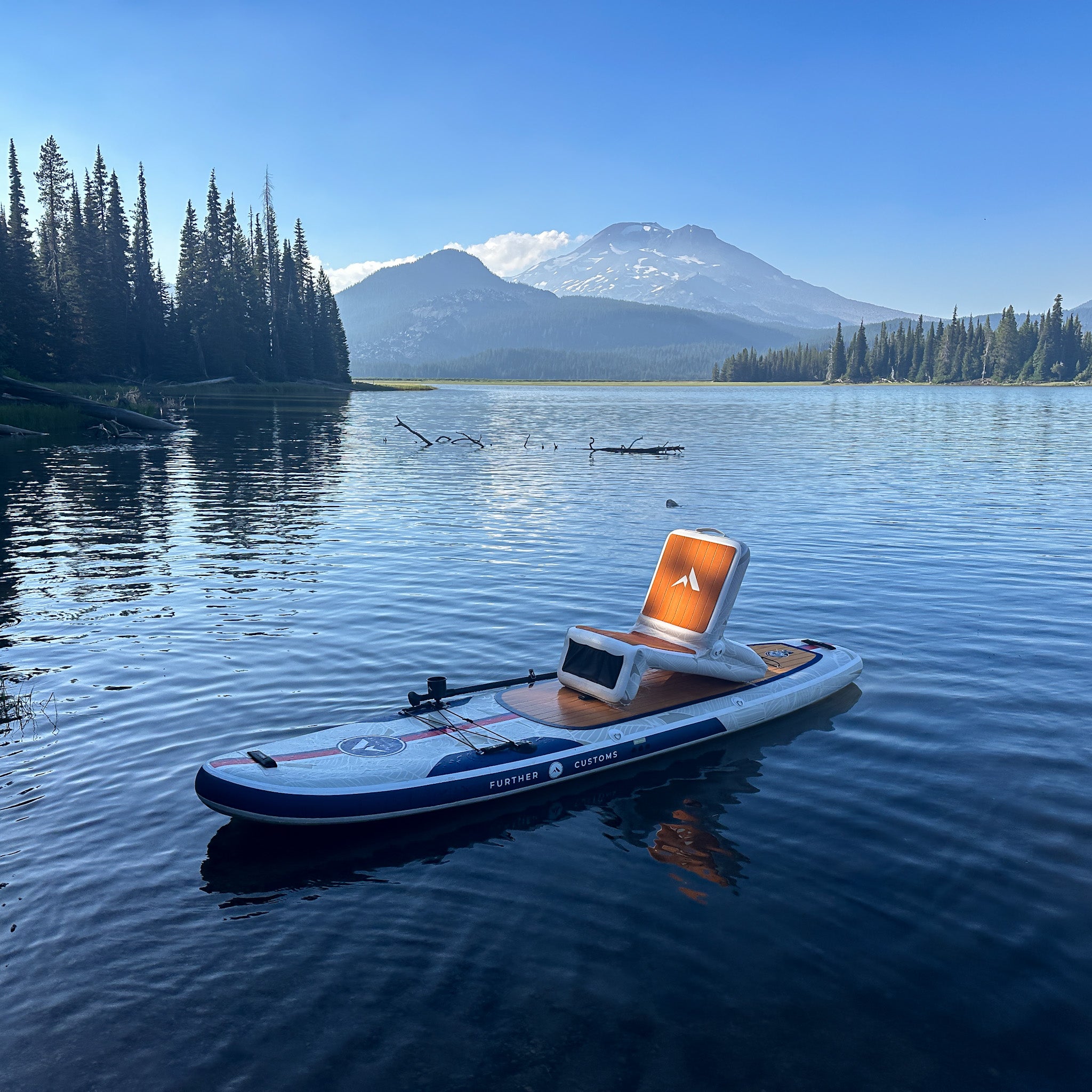 Further Customs Inflatable Skipper Seat Best Chair for SUP Paddleboards Kayak Canoe Conversion Lake Shoreline Most Comfortable iSUP Seating