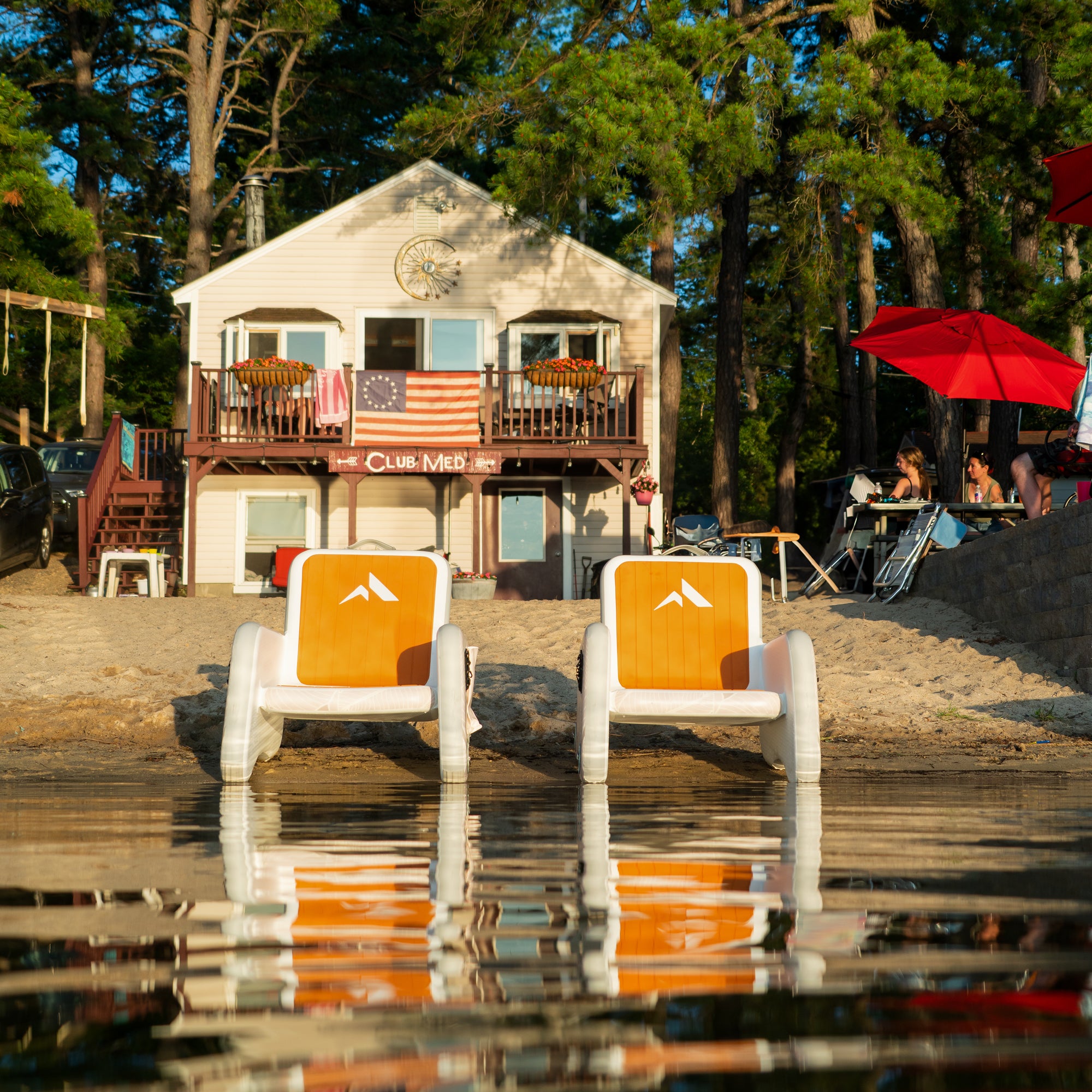 Further Customs Inflatable Captains Chairs Floating Deck Dock Beach Pop Up Deck Chair Compact Best Comfortable Boat Lake Seats