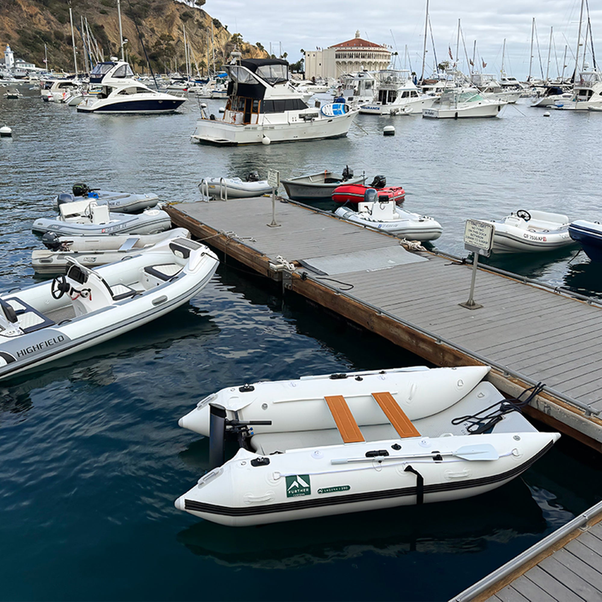 Further Customs Laguna Dinghy Tender Ferrying Mooring Ship to Shore in Catalina Island Avalon