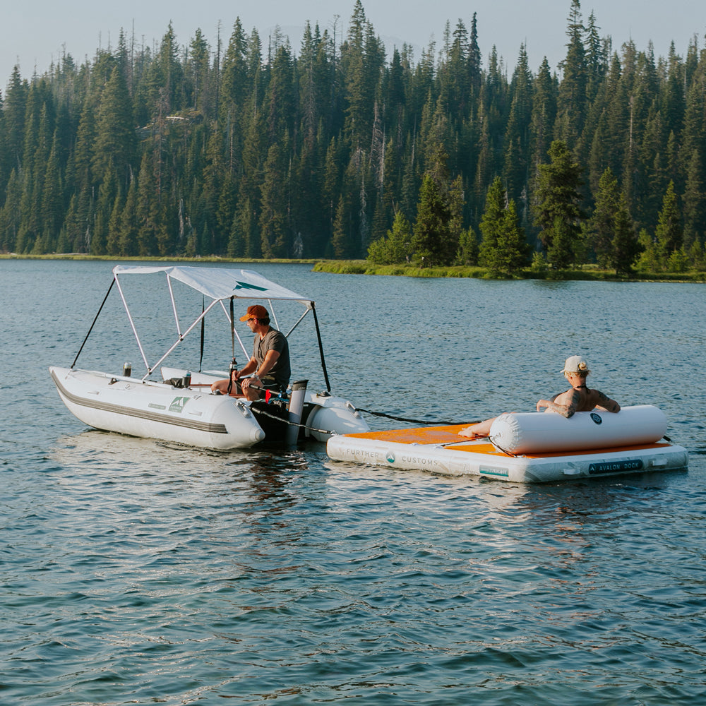 Laguna 330 Inflatable Catamaran Dinghy Packaged with eLite ePropulsion electric outboard engine 500w 1hp Best Electric Outboard for Inflatable Lake Boats