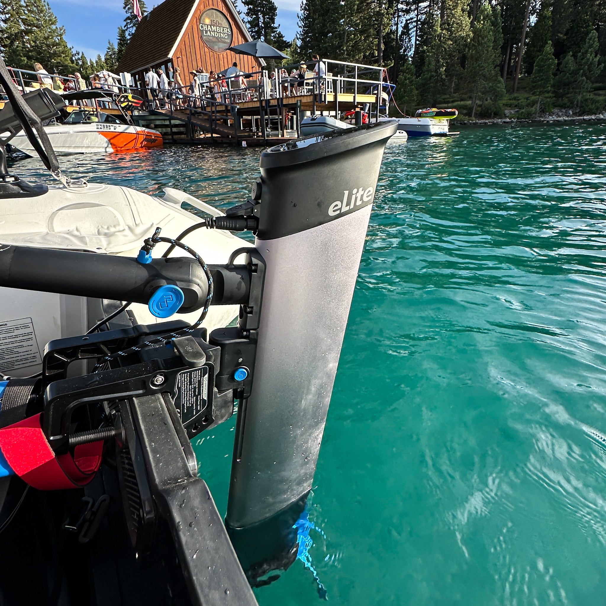 Further Customs eLite ePropulsion Electric Outboard Engine Lake Tahoe Chambers Landing Tender Solar Panel 100w Charging