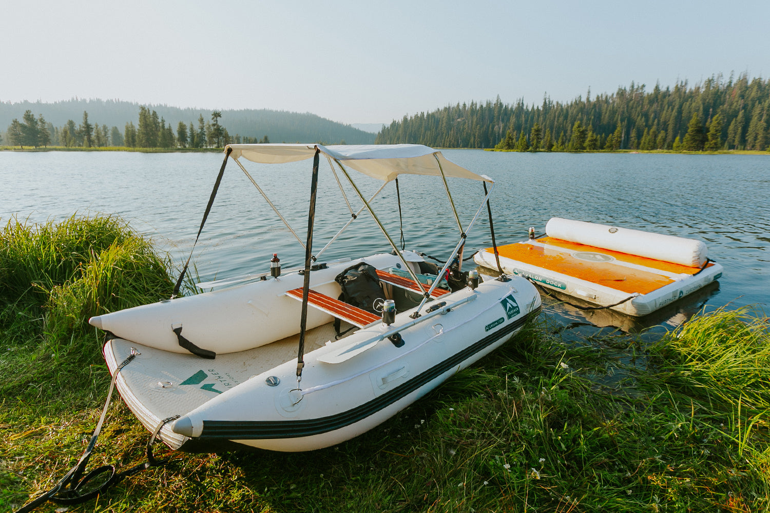 Further Customs eLite ePropulsion Electric Outboard Engine Laguna 330 Inflatable Catamaran Dinghy Boat Packable Best for Lake Travel RV Freshwater Fishing Lightweight Hosmer Lake Oregon Bend Avalon Dock