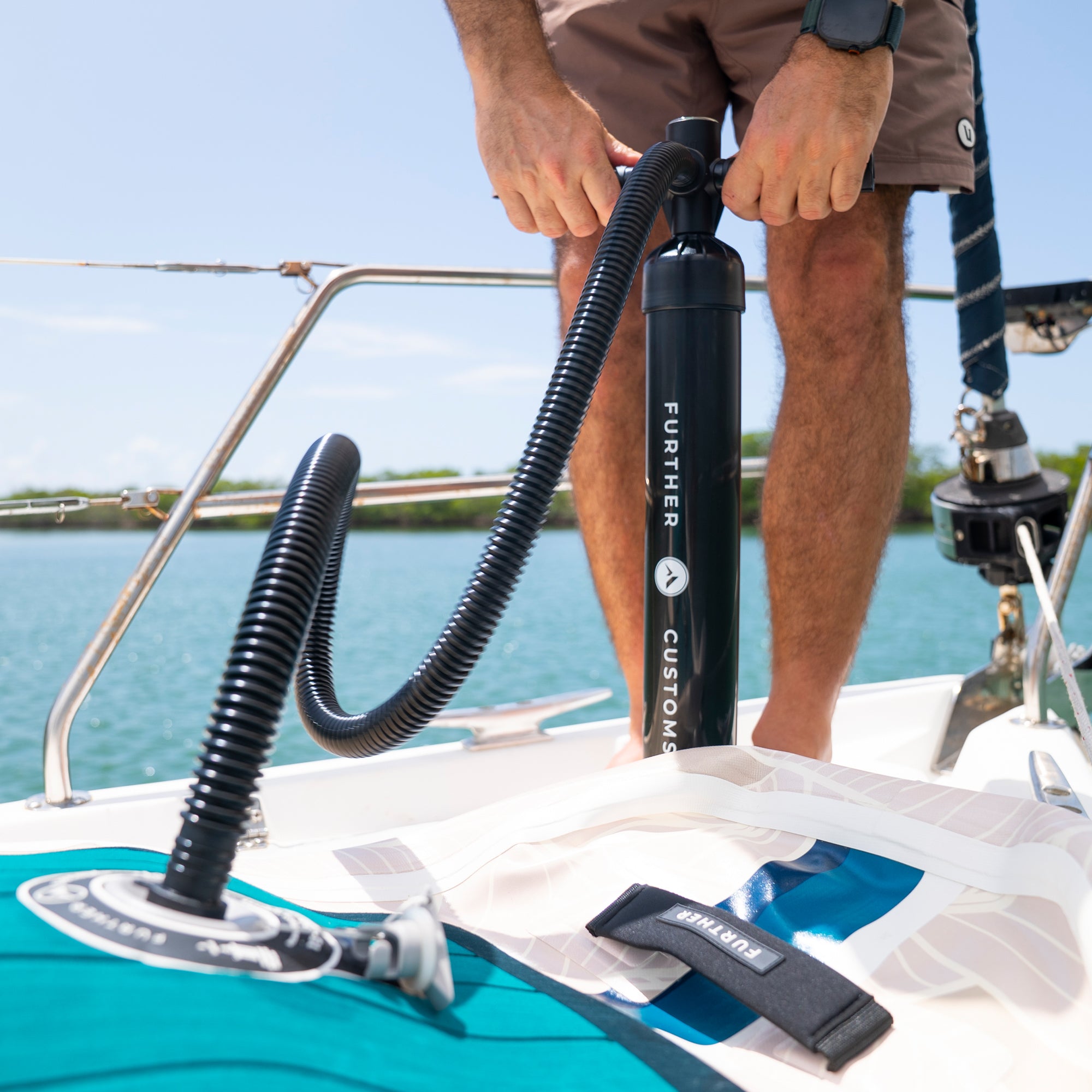 Further Customs Avalon Emerald Dual Action Reversible iSUP Stand Up Inflatable Paddleboard Pump