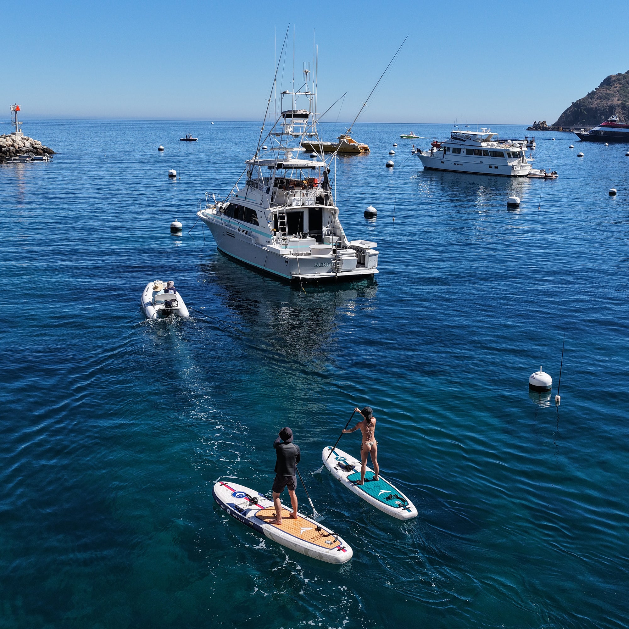 Further Customs Avalon Emerald Mariner Inflatable Paddleboard Kit isup board Catalina Island Harbor Rentals