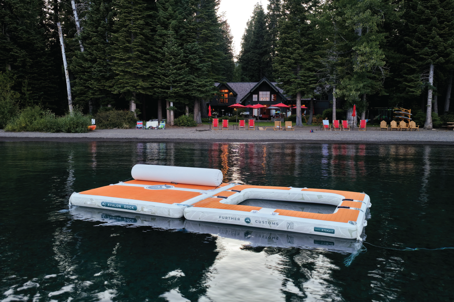 Further Customs Avalon Pad Mesh Water Hammock Floating Lounge Aqua Dock Lake Tahoe Homewood