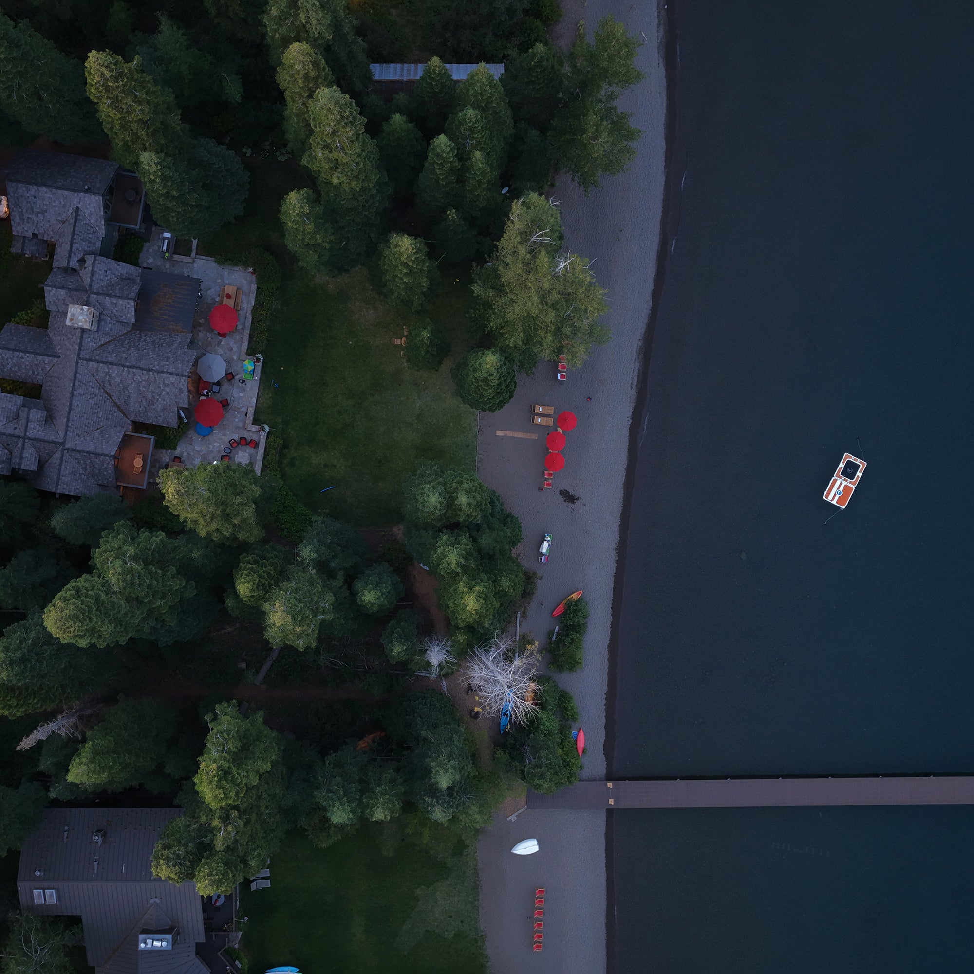 Further Customs Dippin Dock Inflatable Swim Platform Floating Barge Lake Tahoe Homewood Water Hammock