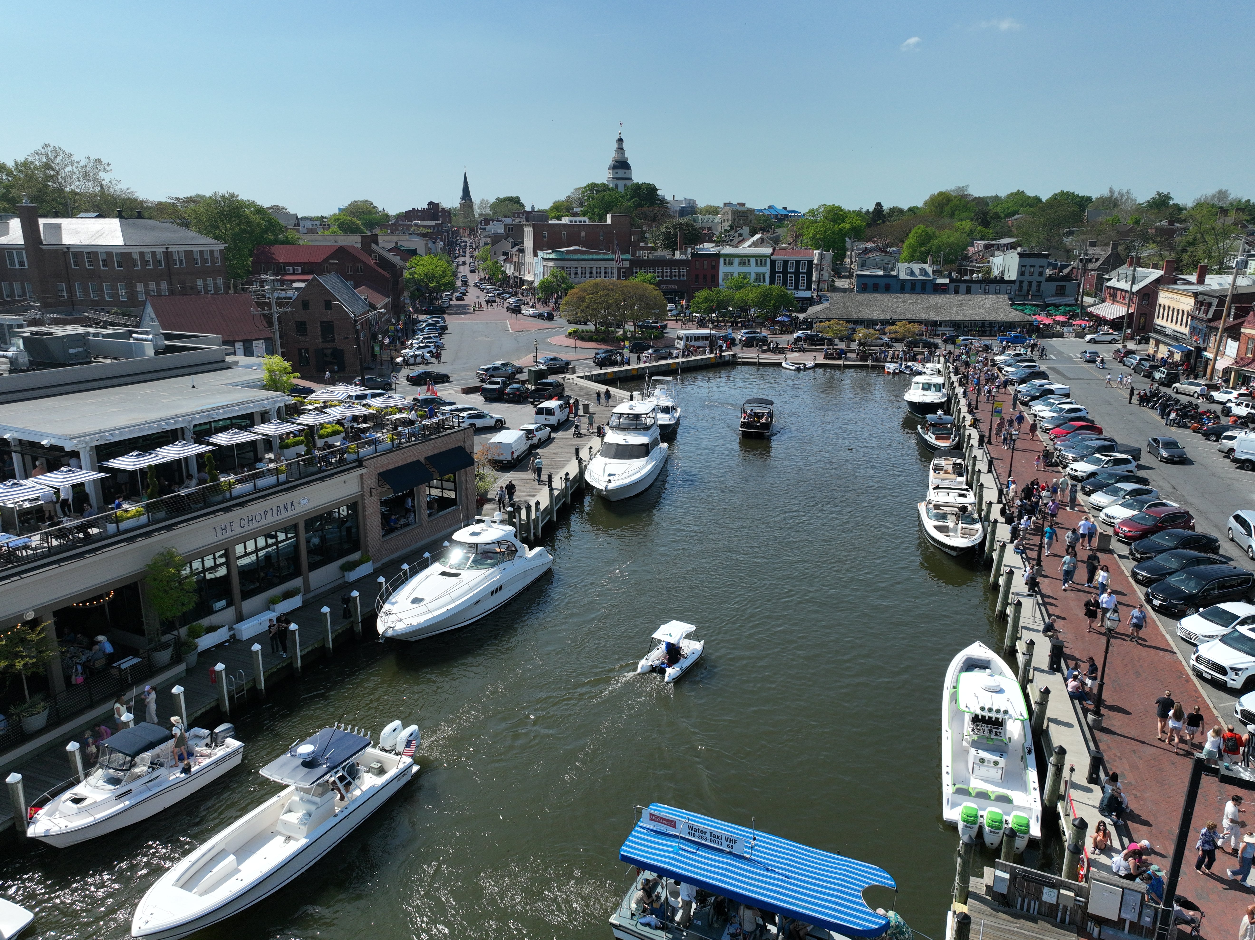Further Customs Annapolis Boat Show Downtown City Dock Ego Alley ePropulsion Choptank 737 Bags JB Langely