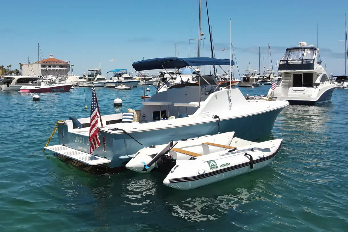 Further Customs Laguna330 Inflatable Catamaran eLite ePropulsion Electric Engine Package Avalon Catalalina Island Tender 2
