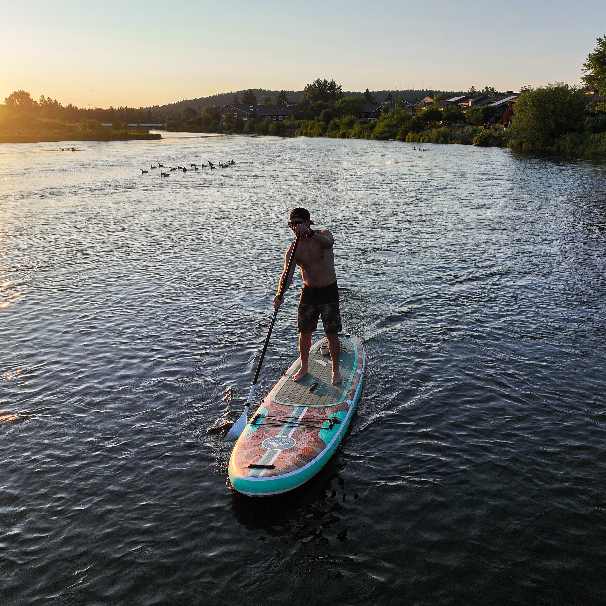 Further Customs Tamarack SUP isup inflatable paddleboard Deschute River Bend OR Oregon Hayden Homes Amphitheatre