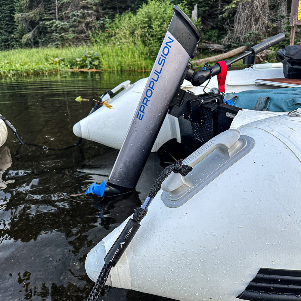 Further Customs eLite ePropulsion Electric Outboard Engine 500w Dinghy Boat Lake Elastic Dock Lines 316 Stainless Steel Attachment